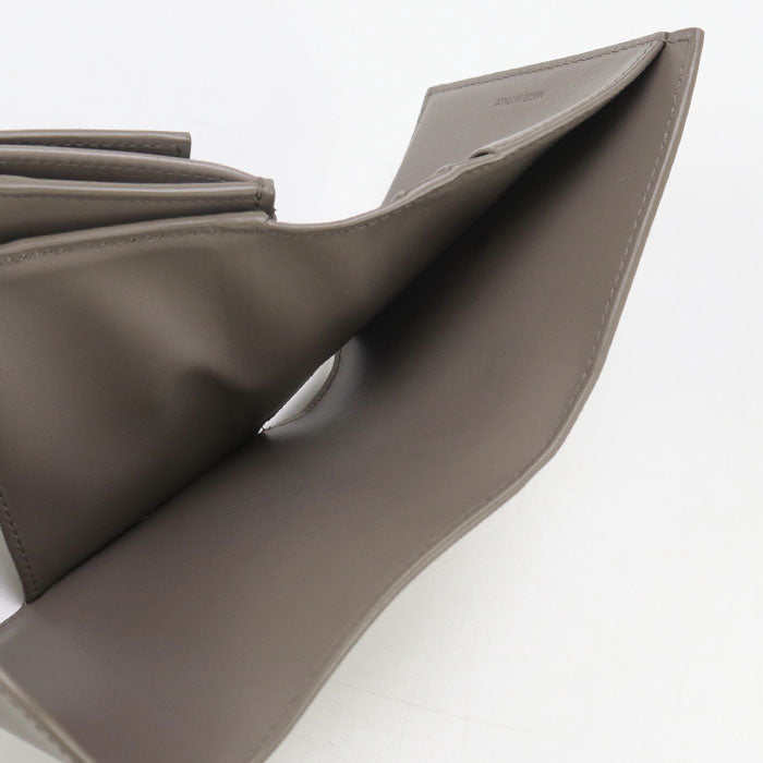 CELINE 10D78 3DPV Tri-fold wallet Triomphe Small flap wallet Calfskin gray Women