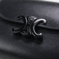 CELINE 10D78 3DPV Tri-fold wallet Triomphe Small flap wallet Calfskin black Women