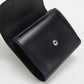CELINE 10D78 3DPV Tri-fold wallet Triomphe Small flap wallet Calfskin black Women