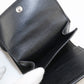 CELINE 10D78 3DPV Tri-fold wallet Triomphe Small flap wallet Calfskin black Women
