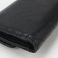 CHANEL 28592471 Small Matrasse Three fold wallet lambskin black Women