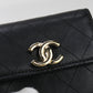 CHANEL 28592471 Small Matrasse Three fold wallet lambskin black Women