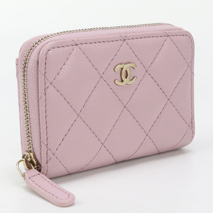 CHANEL AP0216 Zip coin purse Matrasse Coin Pocket/caviar pink Women