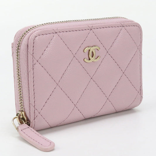 CHANEL AP0216 Zip coin purse Matrasse Coin Pocket/caviar pink Women