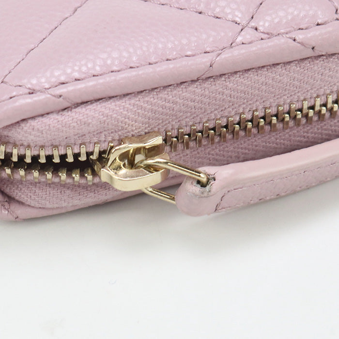 CHANEL AP0216 Zip coin purse Matrasse Coin Pocket/caviar pink Women