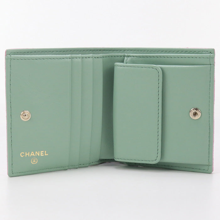 CHANEL AP3185 Small wallet COCO Mark Folded wallet/caviar pink Women