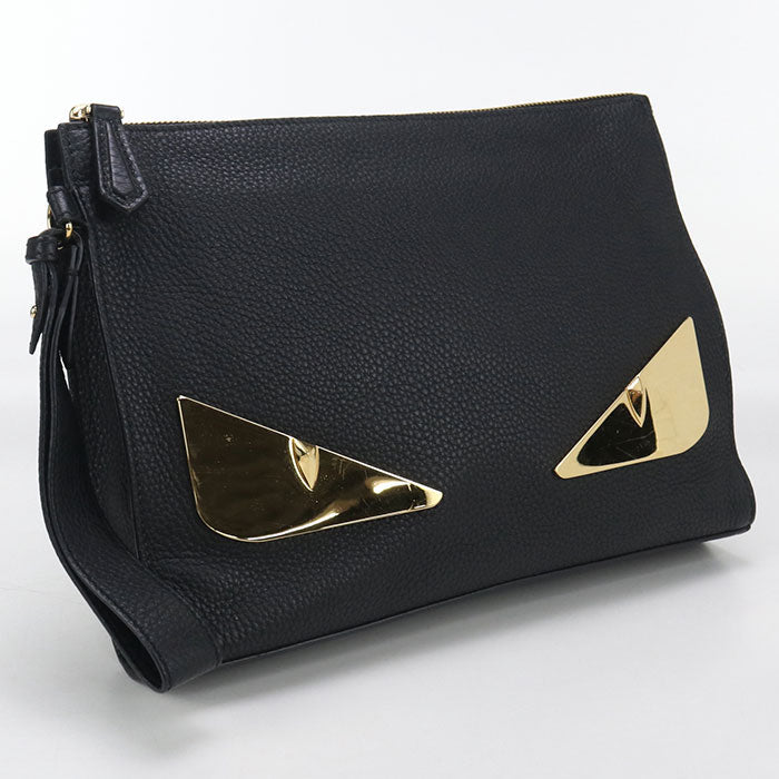 FENDI 7VA491 A7SR Bugseye Clutch bag leather black Women