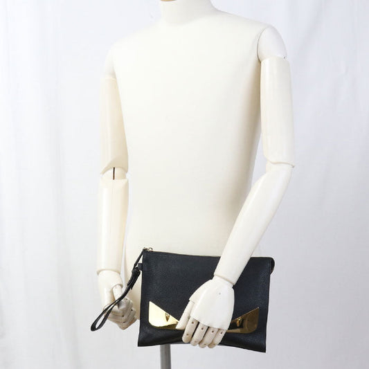 FENDI 7VA491 A7SR Bugseye Clutch bag leather black Women