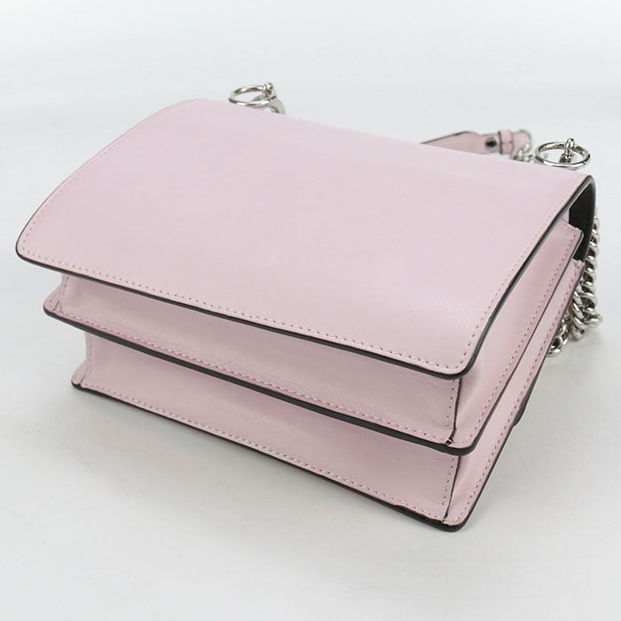 FENDI 8M0381 SR0 Chain Canai Diagonal shoulder bag leather pink Women