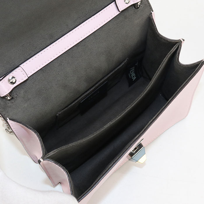 FENDI 8M0381 SR0 Chain Canai Diagonal shoulder bag leather pink Women