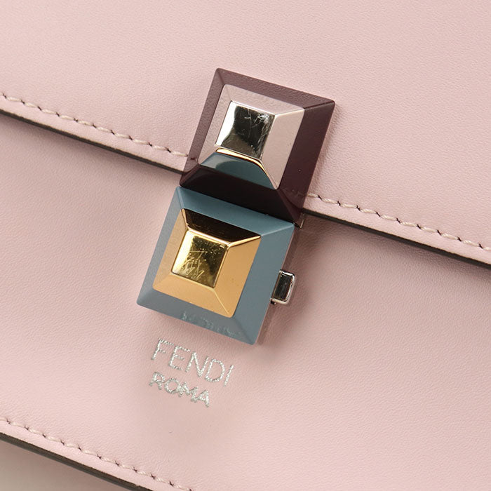 FENDI 8M0381 SR0 Chain Canai Diagonal shoulder bag leather pink Women