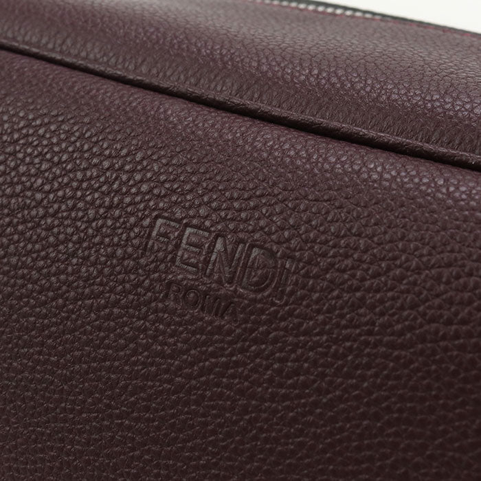 FENDI 7AS378 APDR business bag Clutch leather Wine Red mens
