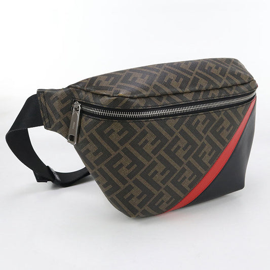 FENDI 7VA434 A9XS Belt bag Diagonal body bag PVC/leather Brown mens