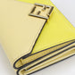 FENDI 8M0480 ALV4 FF Diamond Three fold wallet leather Yellow Women