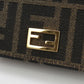 FENDI 8M0420 A98P baguette FF logo Folded wallet Jacquard Brown Women