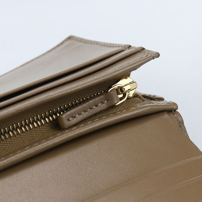 FENDI 8M0420 A98P baguette FF logo Folded wallet Jacquard Brown Women