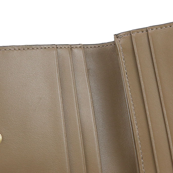 FENDI 8M0420 A98P baguette FF logo Folded wallet Jacquard Brown Women