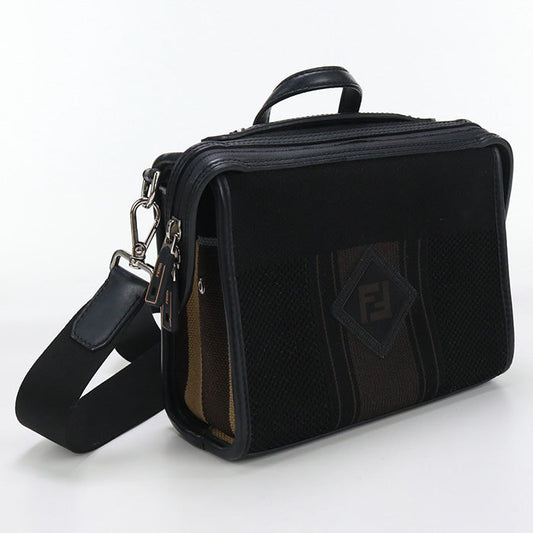 FENDI FE82201 2WAY handbag canvas black Women