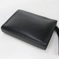 FENDI FE83752 Clutch bag FENDACE leather Black mens