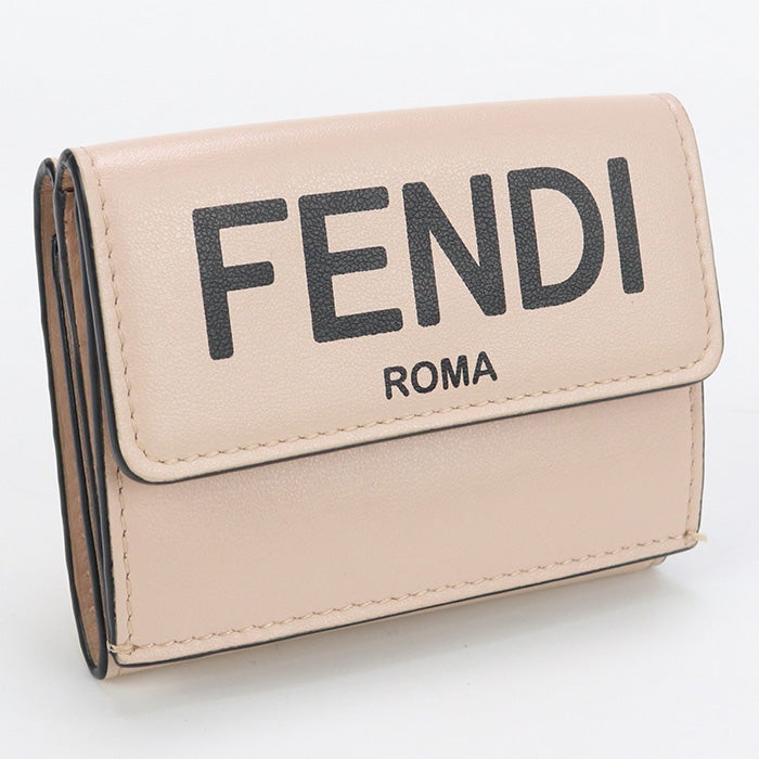 FENDI 8M0395 FENDI ROMA Tri-fold wallet with coin purse leather pink Women