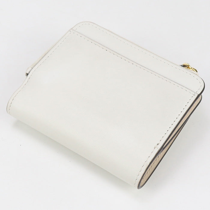 FENDI 8M0490 Bi-fold wallet FF Diamond Two-tone flap wallet leather white Women