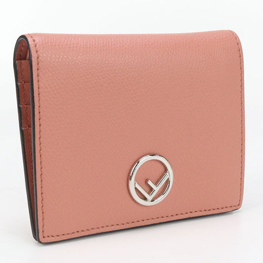 FENDI 8M0387 A18B Bi-fold wallet F is Fendi Flap wallet Calf leather Light pink Women