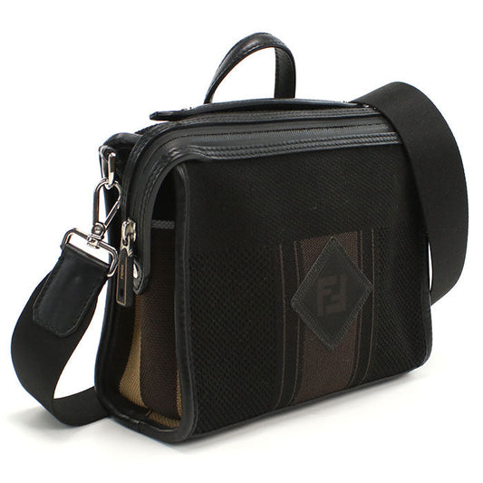 FENDI FE88635 2WAY handbag Shoulder Bag canvas Black unisex