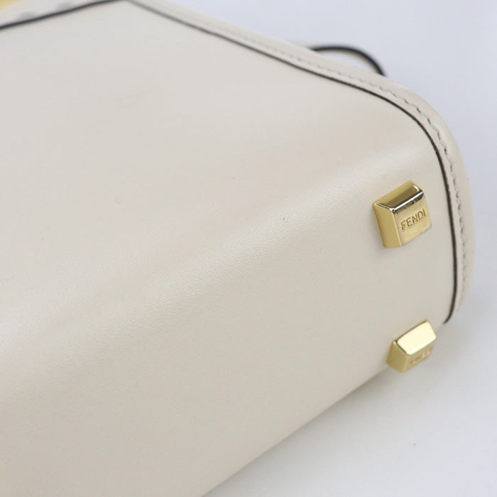 FENDI FE91004 sunshine shopper mini Sunshine Tote Bag leather white Women