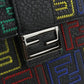 FENDI 7AS120 Shoulder Bag Zucca Phone holder leather black mens(unisex)