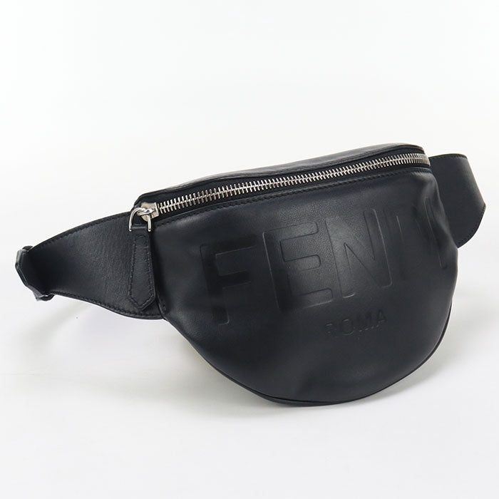 FENDI 7VA525 body bag New Marsupio Mall Belt bag Calf leather black mens