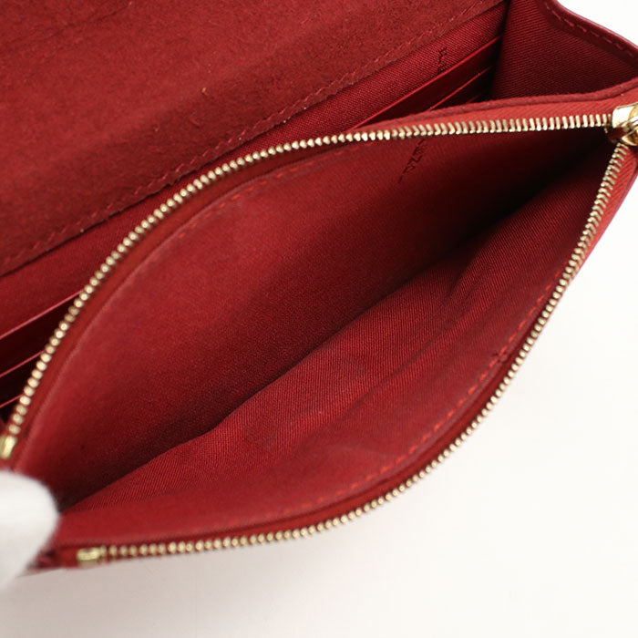 FENDI 8M0346 Bugseye Chain wallet leather red Women
