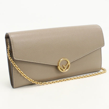 FENDI 8M0365 A18B F is Fendi Chain wallet leather beige Women