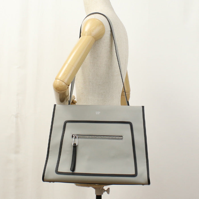 FENDI 8BH343 SIZ F1373 Tote Bag Runaway 2WAYTote Bag leather gray Women