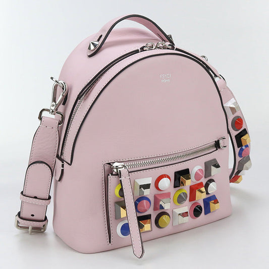 FENDI 8BT281 2WAY Shoulder Bag leather pink Women