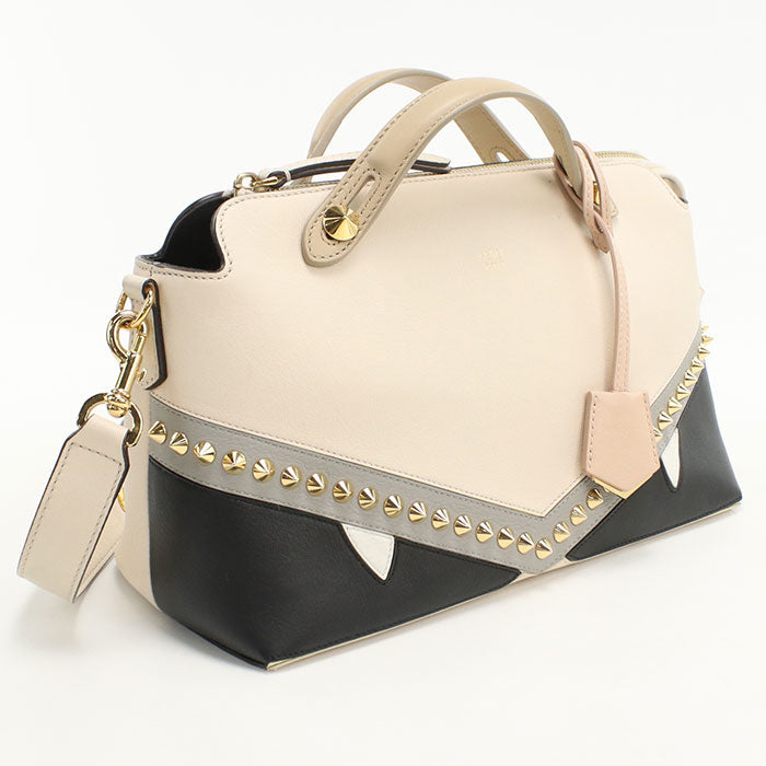 FENDI 8BL124 A1FV By the Way MediumBugs Monster Eye Handbag Calfskin beige Women