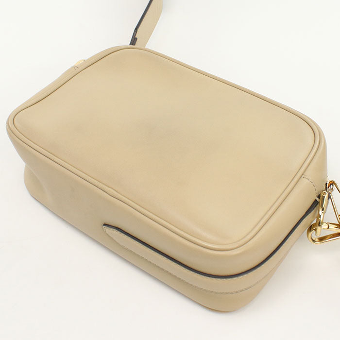 FENDI 8BT287 Diagonal shoulder bag leather beige Women