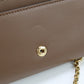 FENDI 8M0365 ALV4 FF Diamond Chain wallet leather brown Women