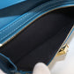 FENDI FF Diamond Long wallet with double fold coin purse leather navy Women