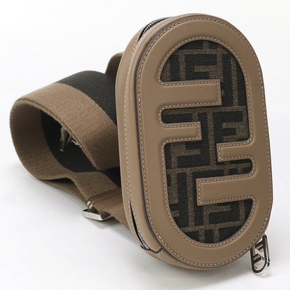 FENDI 8AV416 body bag Olock Crossbody bag leather, Jacquard canvas Women(unisex)