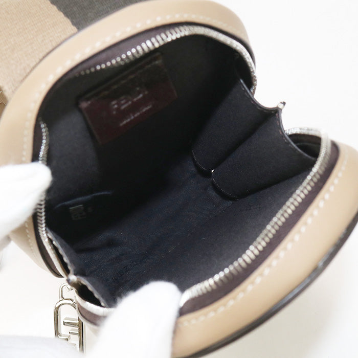 FENDI 8AV416 body bag Olock Crossbody bag leather, Jacquard canvas Women(unisex)