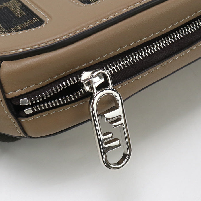FENDI 8AV416 body bag Olock Crossbody bag leather, Jacquard canvas Women(unisex)