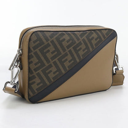 FENDI 7M.0286 Camera case Diagonal Shoulder Bag leather/PVC brown mens