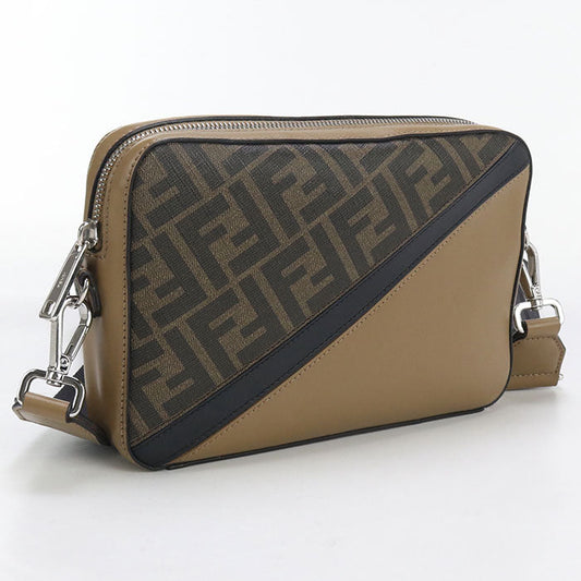 FENDI 7M.0286 Camera case Diagonal Shoulder Bag leather/PVC brown mens