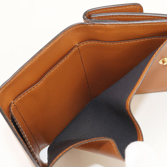 FENDI 8M0395 AAYZ F0QVK Tri-fold wallet Fendi Rome Compact Flap Wallet Calf leather Brown Women (unisex)
