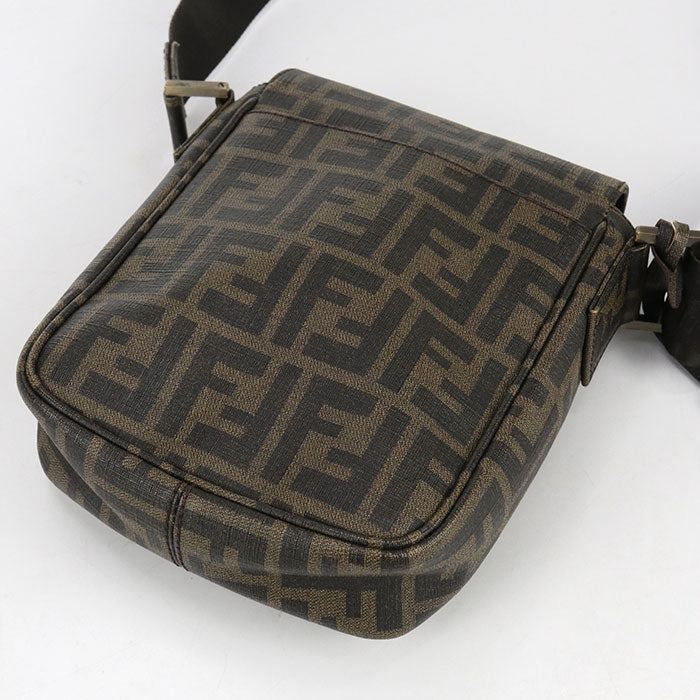 FENDI 7VA205 Zucca Diagonal shoulder bag PVC Brown mens