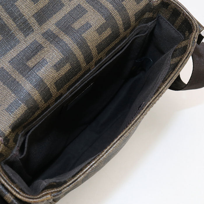 FENDI 7VA205 Zucca Diagonal shoulder bag PVC Brown mens