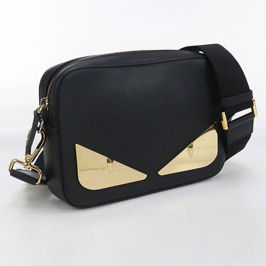 FENDI 7M0286 SQP Camera case Diagonal shoulder bag leather black mens