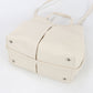 FERRAGAMO 21 309 2WAY Vara ribbon Tote Bag leather White Women