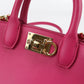 FERRAGAMO 21 H288 2WAY Gancini Tote Bag Calfskin pink Women