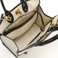 FERRAGAMO 21 I159 2WAY Gancini Tote Bag canvas leather White Women